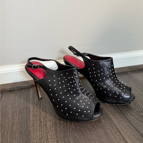 White House Black Market Black Studded Heels - Picture 3 of 5